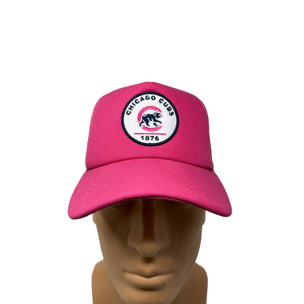 NWT Chicago Cubs New Era 9FORTY A-Frame Foam Front Pink Patch Adjustable Hat